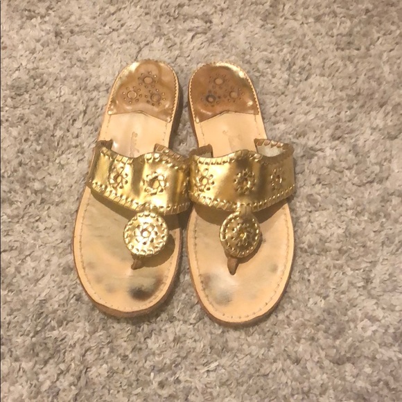 Shoes - Jack Rodgers Gold Sandals